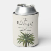 Dusty Palms | Hochzeitsprogramm Sand Can Cooler Dosenkühler (Kanne Vorderseite)