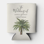 Dusty Palms | Hochzeitsprogramm Sand Can Cooler Dosenkühler (Vorderseite)