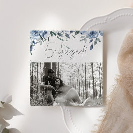 Dusty Pastel Blue Flowers Foto Engagement Party