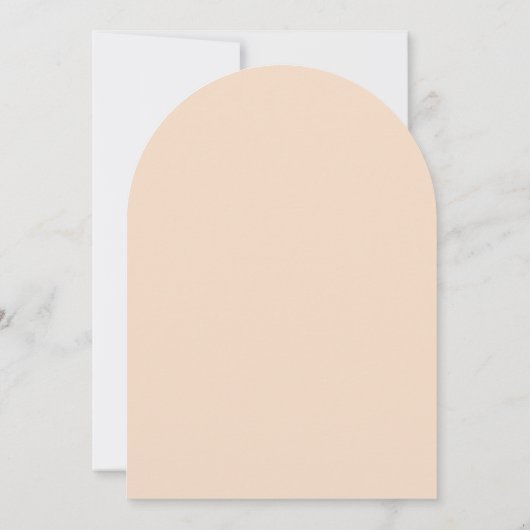 Dusty Peach Arch Earthy Boho Rainbow Baby Shower Einladung (Rückseite)