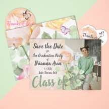 Dusty Peach, Green Vintag Abschluss Rett Date