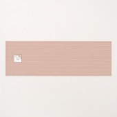 Dusty Peach Stripe Terracotta Butterfly Monogramm Yogamatte (Vorderseite (Horizontal))
