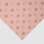 Dusty Peach Vintage Roses Toile Bows Decoupage Seidenpapier (Detail)