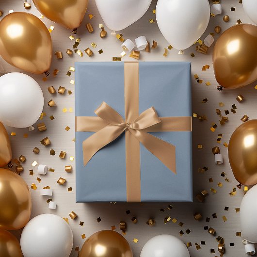 Dusty Periwinkle Blue Wrapping Paper Roll Geschenkpapier