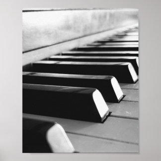 Dusty Piano Keys Poster