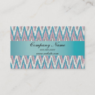 Dusty Pink and Blue Kat ZigZag 2019 Kalender Visitenkarte