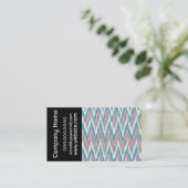 Dusty Pink and Blue ZigZag 2019 Pocket Calendar Visitenkarte (Stehend Vorderseite)