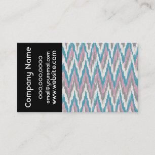 Dusty Pink and Blue ZigZag 2019 Pocket Calendar Visitenkarte