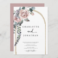 Dusty Pink and Gold Arch Wedding