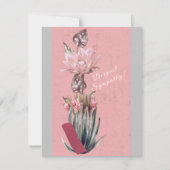 Dusty pink and grau tulips Sympathy Card (Vorderseite)