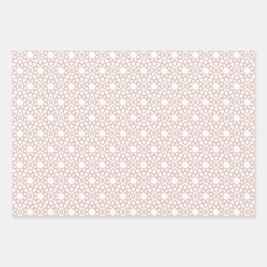 Dusty Pink Arabesque Design Geschenkpapier Set (Vorderseite)