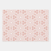 Dusty Pink Arabesque Geometric Pattern Geschenkpapier Set (Vorderseite 2)