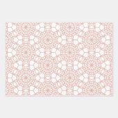 Dusty Pink Arabesque Geometric Pattern Geschenkpapier Set (Vorderseite)