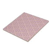 Dusty Pink Art Deco Diamant Muster Fliese (Seite)