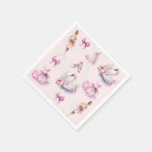 Dusty Pink Ballerina Geburtstag mit Glitzer Serviette (Ecke)