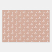 Dusty Pink Beige Gemustert Geschenkpapier Set (Vorderseite 2)
