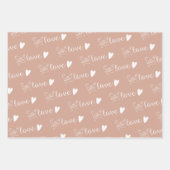Dusty Pink Beige Gemustert Geschenkpapier Set (Vorderseite)