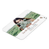 Dusty Pink, Beige Rose speichern das Datumsfenster Magnet (Linke Seite)