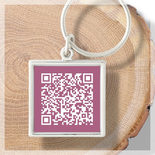 Dusty Pink | Benutzerdefinierter QR-Code Scannbare Schlüsselanhänger