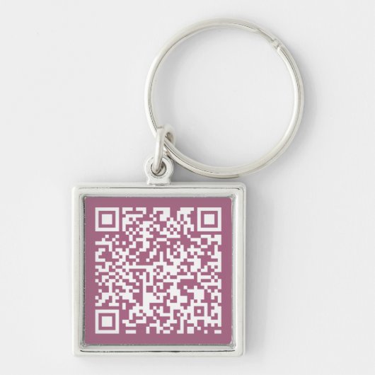 Dusty Pink | Benutzerdefinierter QR-Code Scannbare Schlüsselanhänger (Vorne)
