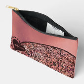Dusty Pink Bläschen Muster Accessory Pouch Zubehörtasche (Offen)