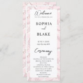 Dusty Pink Blätter and Foliage Wedage Program (Vorne/Hinten)