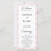 Dusty Pink Blätter and Foliage Wedage Program (Vorderseite)