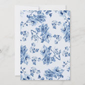 Dusty Pink Blue Chinoiserie Pumpkin Brautparty Einladung (Rückseite)