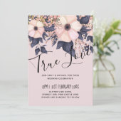 Dusty Pink Blue Floral Wedding Budget (Stehend Vorderseite)