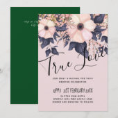 Dusty Pink Blue Floral Wedding Budget (Vorne/Hinten)
