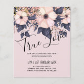 Dusty Pink Blue Floral Wedding Budget (Vorderseite)