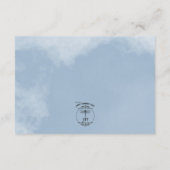 Dusty Pink Blue & White Roses Wedding Details Begleitkarte (Rückseite)