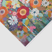 Dusty Pink Blume Abstrakte Malerei Dekoupage Seidenpapier (Ausschnitt)