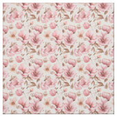 Dusty Pink Blume auf Weiß Stoff (Muster)