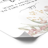 Dusty Pink Blume | Boom-Bar Poster (Ecke)