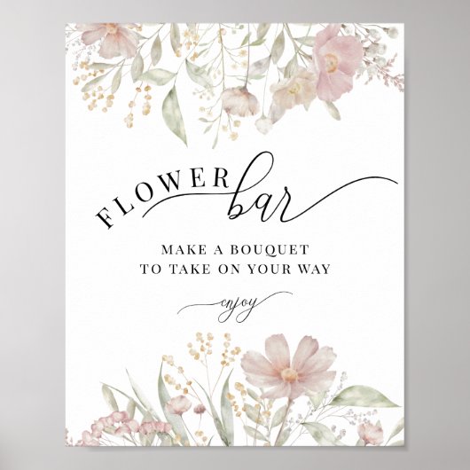 Dusty Pink Blume | Boom-Bar Poster (Vorne)