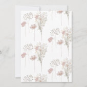 Dusty Pink Blume | Brautparty Aquarell Einladung (Rückseite)