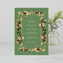 Dusty Pink Blume - Sage - Foil Frame Wedding