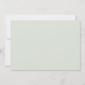 Dusty Pink Blumengrün Save the Date Invitati Einladung (Rückseite)