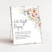 Dusty Pink Blumengrün Spätnachtsdüster Poster