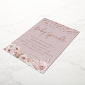 Dusty Pink Blush Baby Sprinkle Dusche Rose Gold Folieneinladung (Gedreht)