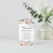 Dusty Pink Blush Blues Baby Dusche bringen ein Buc Begleitkarte (Stehend Vorderseite)