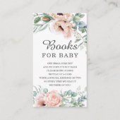 Dusty Pink Blush Blues Baby Dusche bringen ein Buc Begleitkarte (Vorderseite)