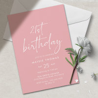 Dusty Pink Blush | Einfache Niedliche Girly 21. Ge