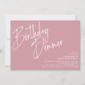 Dusty Pink Blush | Modernes Mädchen zum Geburtstag Einladung (Vorderseite)