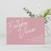 Dusty Pink Blush | Modernes Mädchen zum Geburtstag Einladung (Stehend Vorderseite)