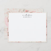 Dusty Pink Blush Personalisiert Stationierung No Mitteilungskarte (Vorne/Hinten)