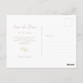 Dusty Pink | Boho Arch Gold Floral Wedding Postkarte (Rückseite)