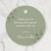 Dusty Pink Boho Blumenfarben Pastel Hochzeit Geschenkanhänger (Rückseite)