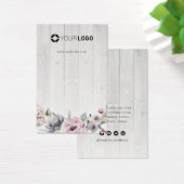 Dusty pink boho Blütenlogo Ohranzeige (Schreibtisch)